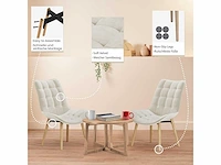 Eetkamerstoelen - crème fluweel (x4) - afbeelding 8 van  8