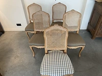 Eetkamerstoelen met zitting in stof (5 stuks) - afbeelding 3 van  5