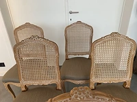 Eetkamerstoelen met zitting in stof (5 stuks) - afbeelding 4 van  5