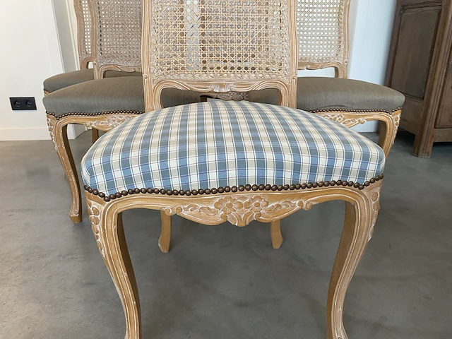 Eetkamerstoelen met zitting in stof (5 stuks) - afbeelding 5 van  5