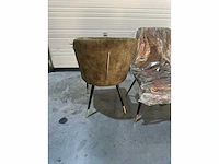 Eetkamerstoelen mix set khaki groen velvet showroommodel (6x) - afbeelding 5 van  6