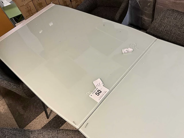 Eetkamertafel met 4 metalen bijzetstoelen - afbeelding 6 van  6