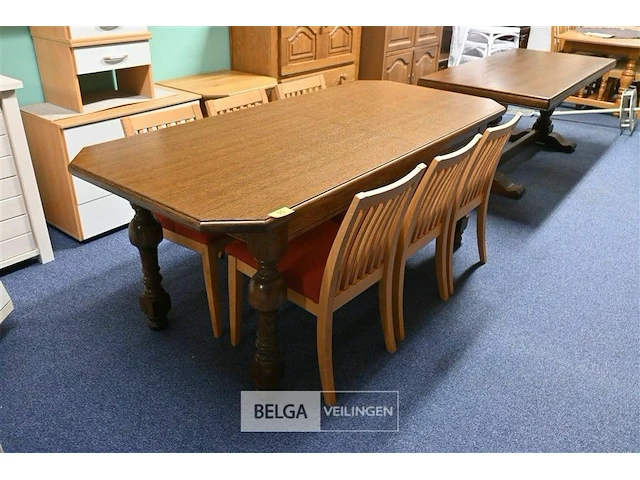 Eetkamertafel met 6 stoelen - afbeelding 1 van  2