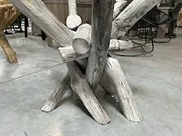 Eetkamertafel voorzien van teak voet - afbeelding 3 van  4