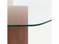 Eettafel - glas/walnoot - 8 personen - afbeelding 6 van  11