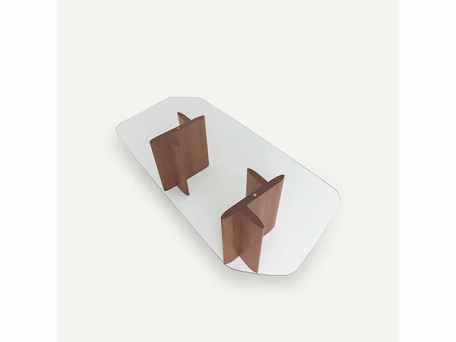 Eettafel - glas/walnoot - 8 personen - afbeelding 9 van  11