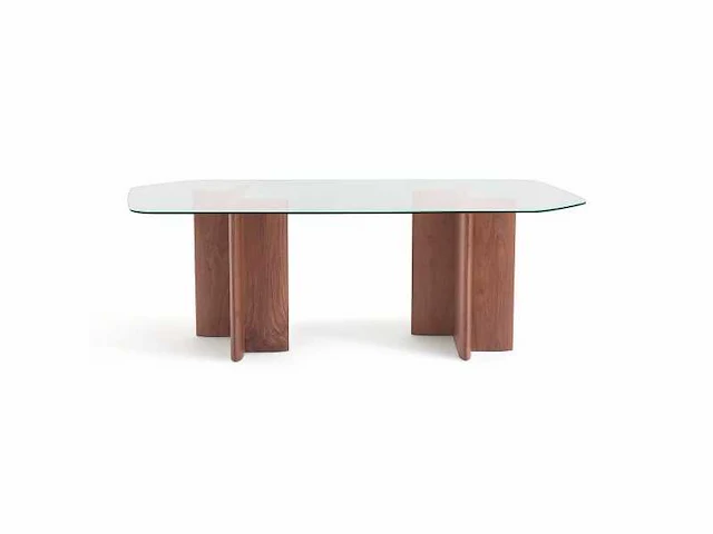 Eettafel - glas/walnoot - 8 personen - afbeelding 10 van  11
