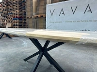 Eettafel - ovaal - zwart metalen spinpoot - afbeelding 3 van  6