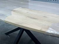 Eettafel - ovaal - zwart metalen spinpoot - afbeelding 4 van  6
