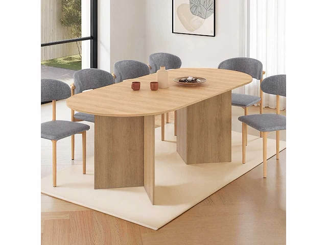 Eettafel - uitschuifbaar blad 160-200cm - afbeelding 2 van  7