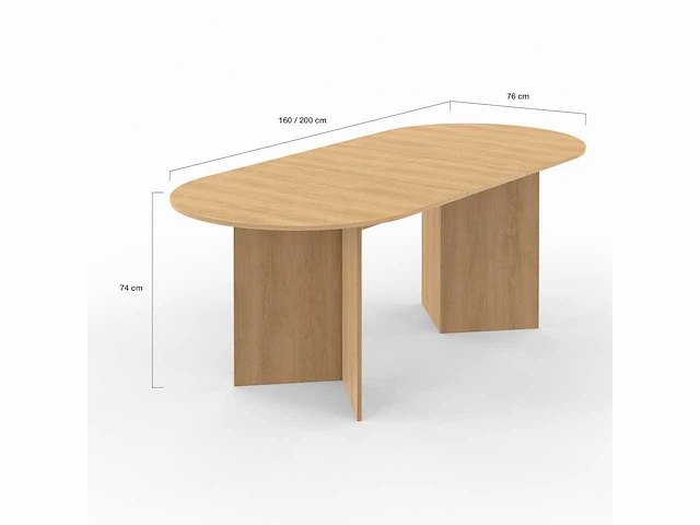 Eettafel - uitschuifbaar blad 160-200cm - afbeelding 6 van  7