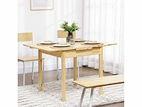Eettafel -opklapbaar -uitschuifbaar -natuur - afbeelding 3 van  5