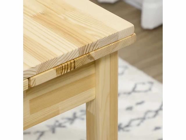 Eettafel -opklapbaar -uitschuifbaar -natuur - afbeelding 5 van  5