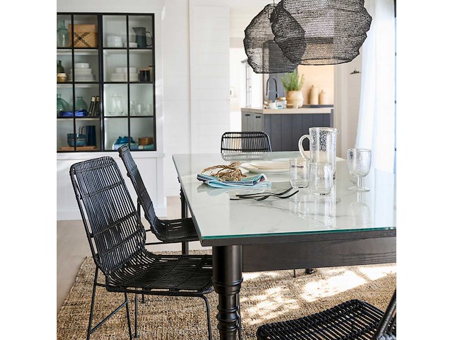 Eettafel 6/8 couvert met marmeren print - afbeelding 2 van  9