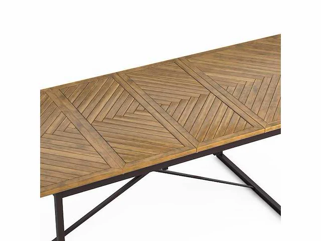Eettafel met verlengstukken - gewaxt grenen 10 pers - afbeelding 5 van  9