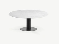 Eettafel tiele - carrara bianco - dia 160cm - afbeelding 1 van  5