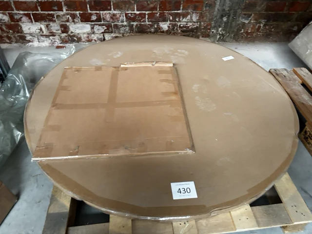 Eettafel tiele - carrara bianco - dia 160cm - afbeelding 2 van  5