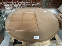 Eettafel tiele - carrara bianco - dia 160cm - afbeelding 2 van  5