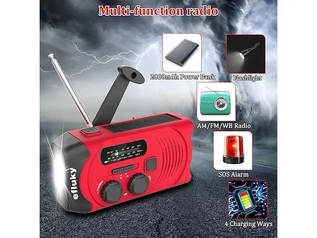 Efluky solar radio am/fm - afbeelding 5 van  7