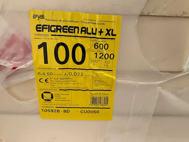 Efyos - efigreen alu+xl - insulation - afbeelding 2 van  4