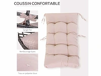 Egg cocoon fauteuil op vloer, design afm. 101l x 89b x 156h cm beige kussen met afneembare hoes, inclusief veel comfort, metaal, grijze hars - afbeelding 5 van  5