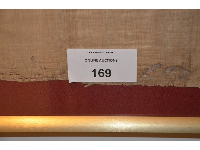 Egyptisch doek achter glas in kader - afbeelding 3 van  5