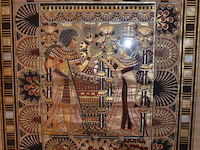 Egyptisch doek achter glas in kader - afbeelding 4 van  5