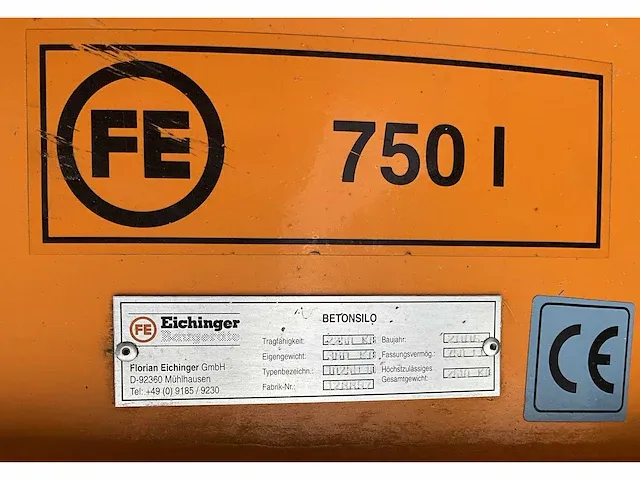 Eichinger betonkubel 750 l - afbeelding 5 van  13