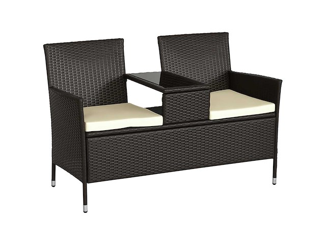 Eigentijds design tuinbank 133l x 63b x 84h cm - afbeelding 3 van  8