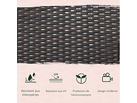 Eigentijds design tuinbank 133l x 63b x 84h cm - afbeelding 5 van  8