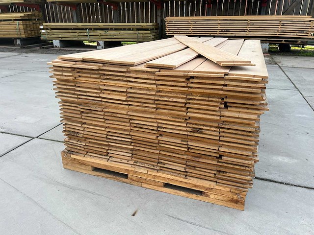 Eik - eiken planchetten tand en groef planken (181x) - afbeelding 2 van  6