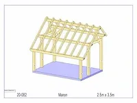 Eiken bijgebouw 3,5x2,5m - afbeelding 13 van  19