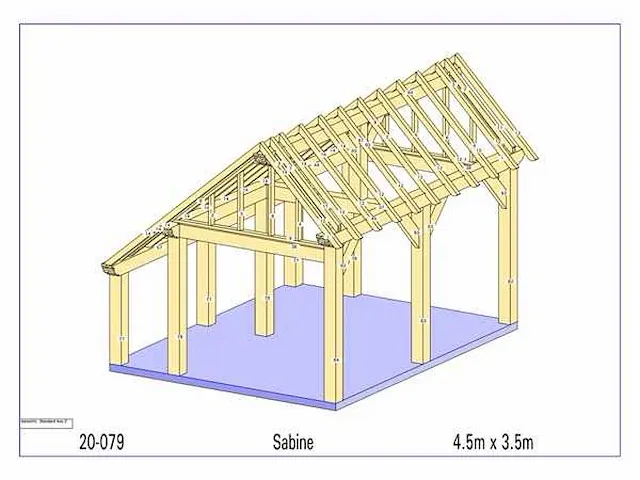 Eiken bijgebouw 4,5x3,5m - afbeelding 12 van  19