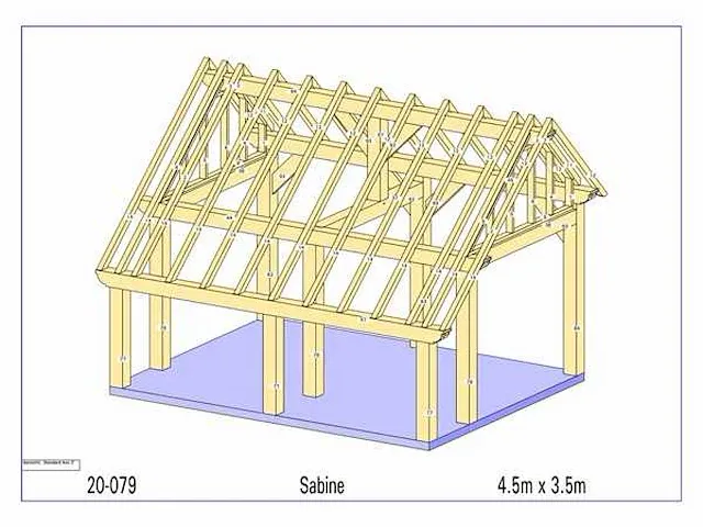 Eiken bijgebouw 4,5x3,5m - afbeelding 13 van  19