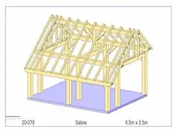 Eiken bijgebouw 4,5x3,5m - afbeelding 13 van  19