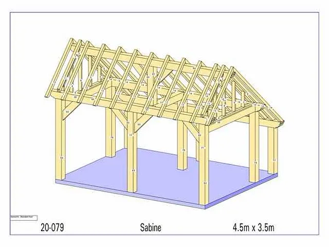 Eiken bijgebouw 4,5x3,5m - afbeelding 14 van  19