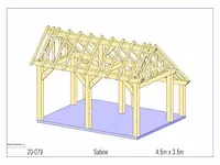 Eiken bijgebouw 4,5x3,5m - afbeelding 14 van  19