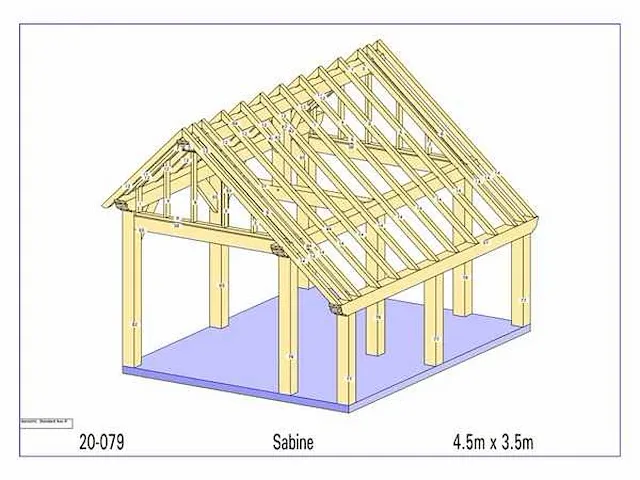 Eiken bijgebouw 4,5x3,5m - afbeelding 15 van  19