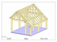 Eiken bijgebouw 4,5x3,5m - afbeelding 15 van  19