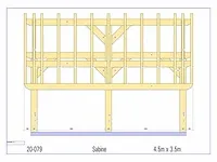 Eiken bijgebouw 4,5x3,5m - afbeelding 18 van  19