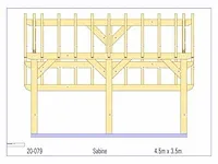 Eiken bijgebouw 4,5x3,5m - afbeelding 19 van  19