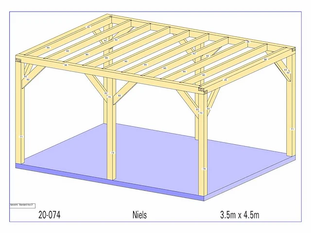 Eiken bijgebouw 4,5x3,5m - afbeelding 11 van  18