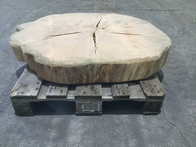 Eiken bijzettafel rond - afbeelding 3 van  7