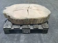 Eiken bijzettafel rond - afbeelding 3 van  7