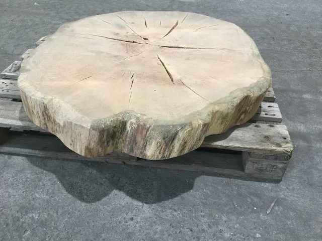 Eiken bijzettafel rond - afbeelding 4 van  7
