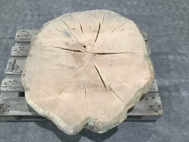 Eiken bijzettafel rond - afbeelding 5 van  7
