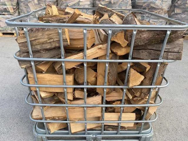 Eiken brandhout ibc container - afbeelding 1 van  6