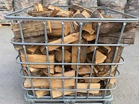 Eiken brandhout ibc container - afbeelding 1 van  6