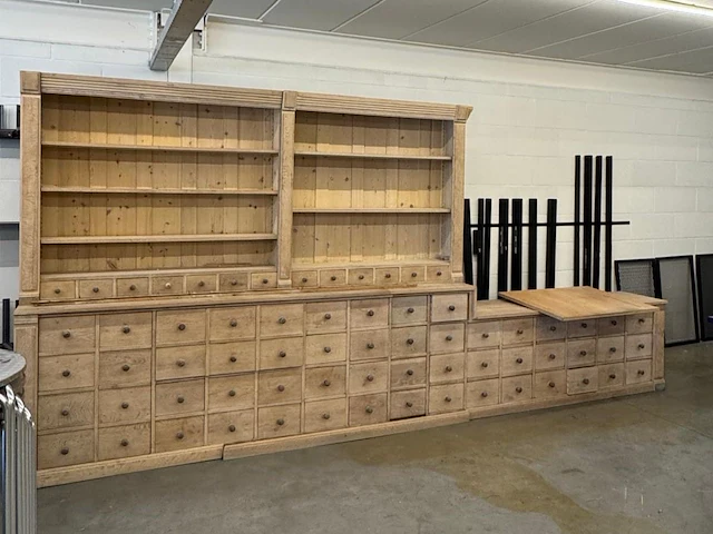Eiken bureau - wandconstructie - afbeelding 1 van  6