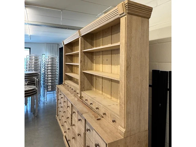 Eiken bureau - wandconstructie - afbeelding 3 van  6